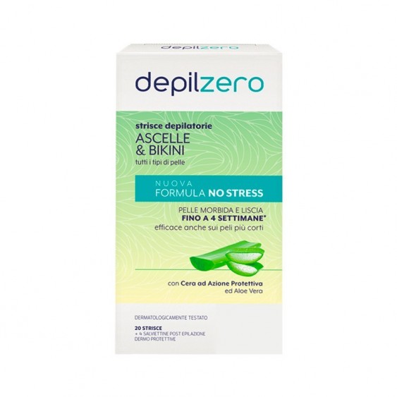 Depilzero Strisce Depilatorie Ascelle & Bikini 20 pz